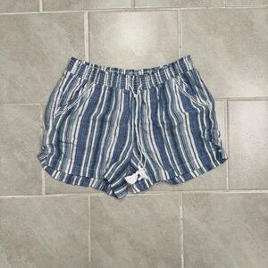 Briggs New York Blue Striped Women Shorts
